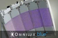 Visuel Omnilux Blue. Omnilux Blue est indiquée pour le traitement des acnées modérée à sévère et les kératoses actinique